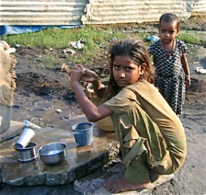 Dalite children of the Ludiana slum, India 10/04