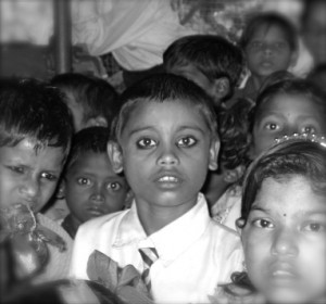 Hindu children in a Christian slum school, Ludiana, Punjab